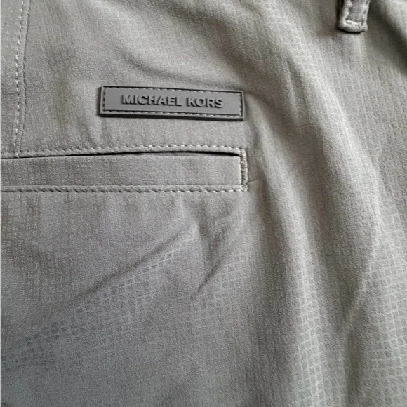 Michael Kors Light Gray Flat Front Shorts - Picture 4 of 5